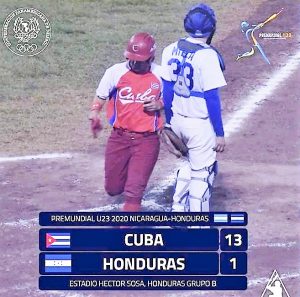 Bisbol, sub 23: Cuba aplasta a Honduras 13 por 1 y pasa invicto