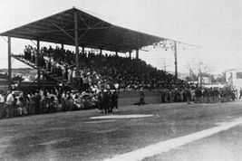 El primer juego de bisbol en Cuba.