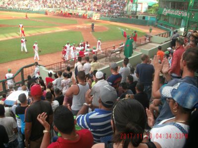 Aficionados en el estadio.