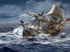 Tsunami hunde barco pirata