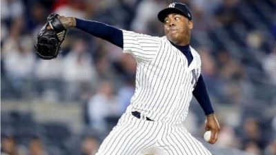 Aroldis Chapman est de vuelta en el tope del bullpen de los Yankees.