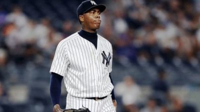 Aroldis Chapman perdi su puesto de cerrador con los Yanquis.