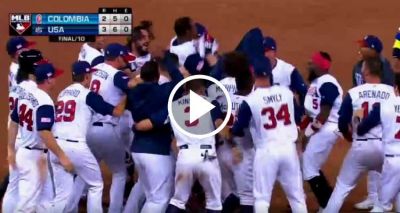 Estados Unidos le gana a Colombia en cerrado juego de pelota.