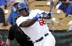 Yasiel Puig, como pez en el agua